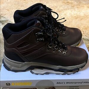 Khombu Men's Dark Brown Waterproof Boots